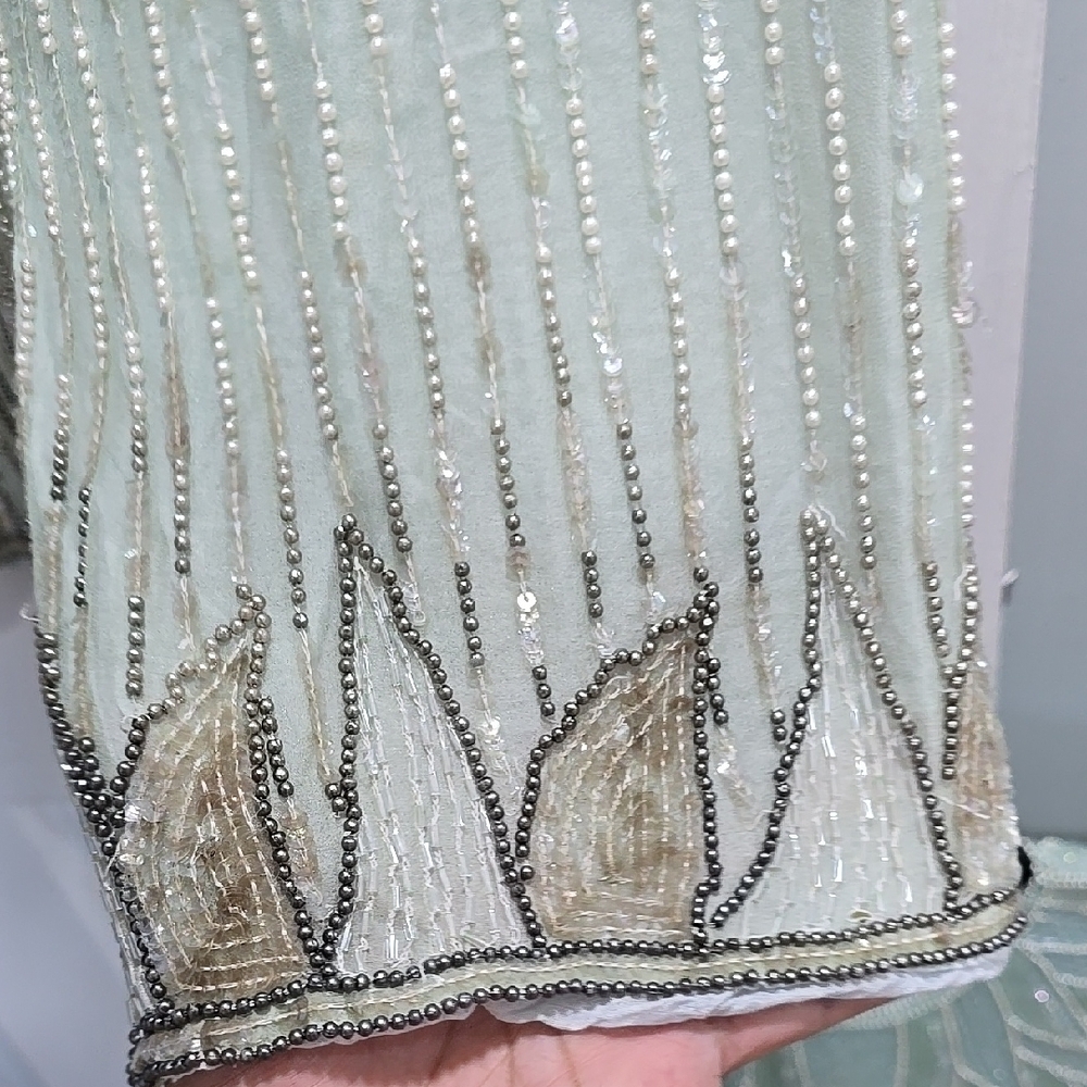 Mark and John Vintage Beaded 2pc Set in Light Green Size L - Picture 12 of 14